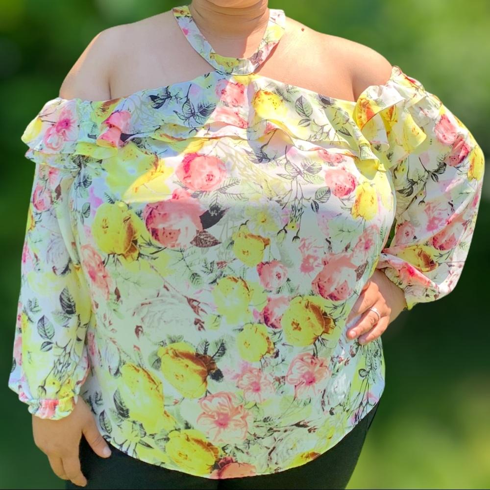 International Concepts INC Floral Top size 2X